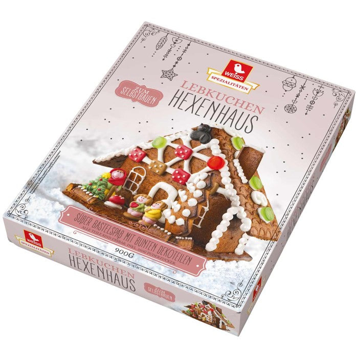 Weiss Lebkuchen Hexenhaus zum Selbstbauen 900g