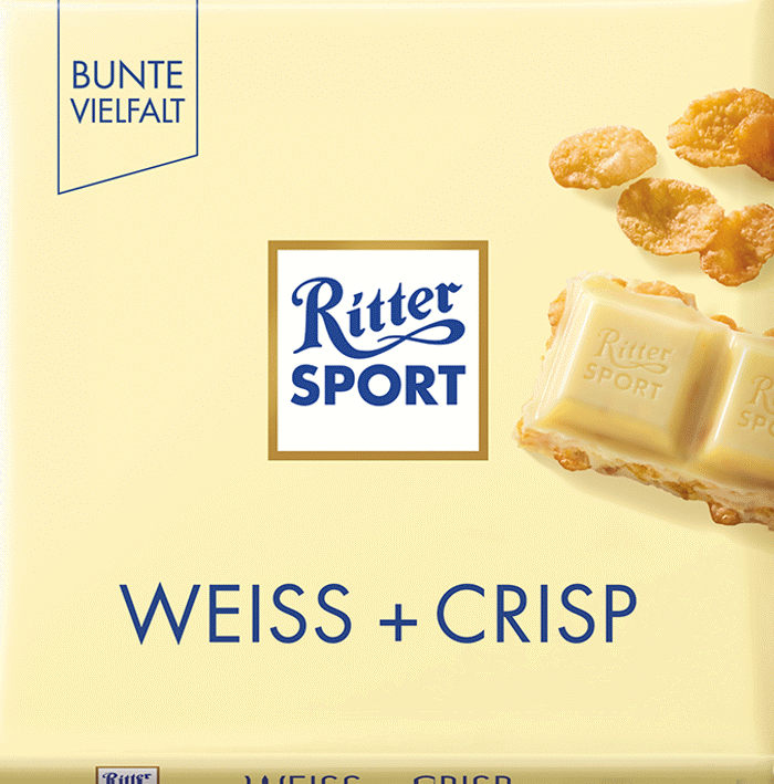 Ritter Sport Schokolade Weiss + Crisp 100g