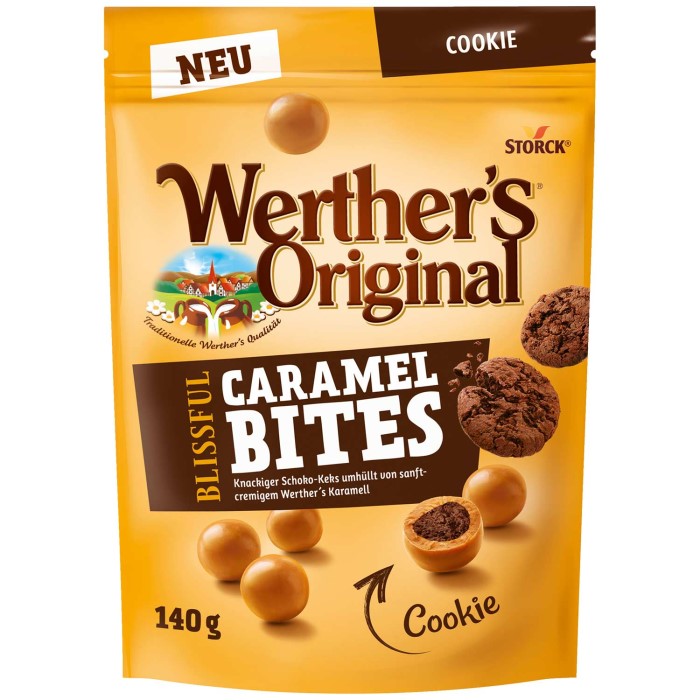 Storck Werthers Original Blissful Caramel Bites Cookie 140g