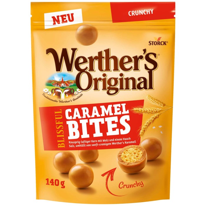 Storck Werthers Original Blissful Caramel Bites Chrunchy 140g