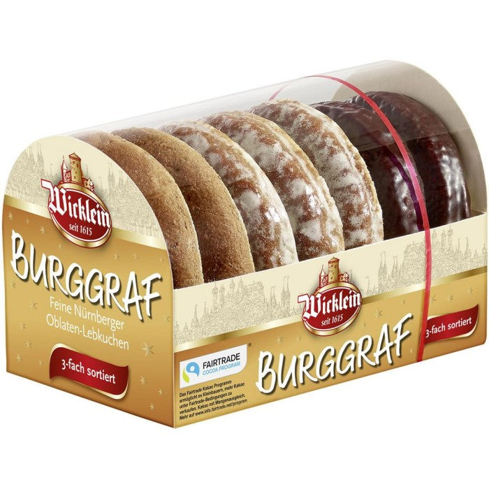 Wicklein Burggraf Nürnberger Oblaten-Lebkuchen 3-fach sortiert 200g