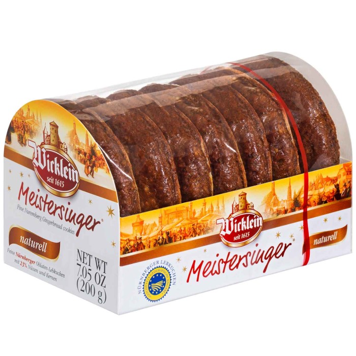 Wicklein Meistersinger Feine Nürnberger Oblaten-Lebkuchen Naturell 200g