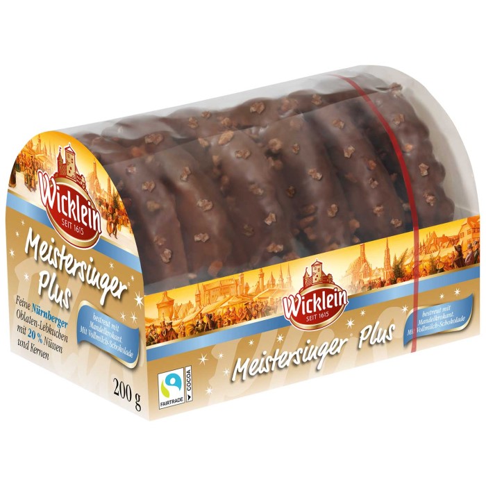 Wicklein Meistersinger Feine Nürnberger Oblaten-Lebkuchen Plus 200g