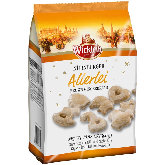 Wicklein Nürnberger Allerlei Lebkuchen mit Zuckerglasur 300g