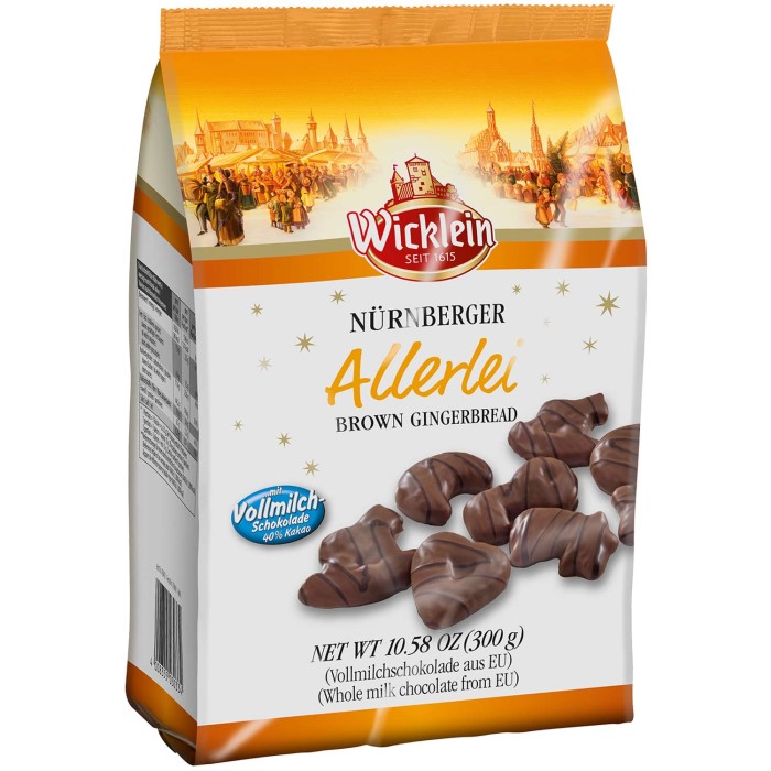 Wicklein Nürnberger Allerlei Lebkuchen mit Vollmilchschokolade 300g