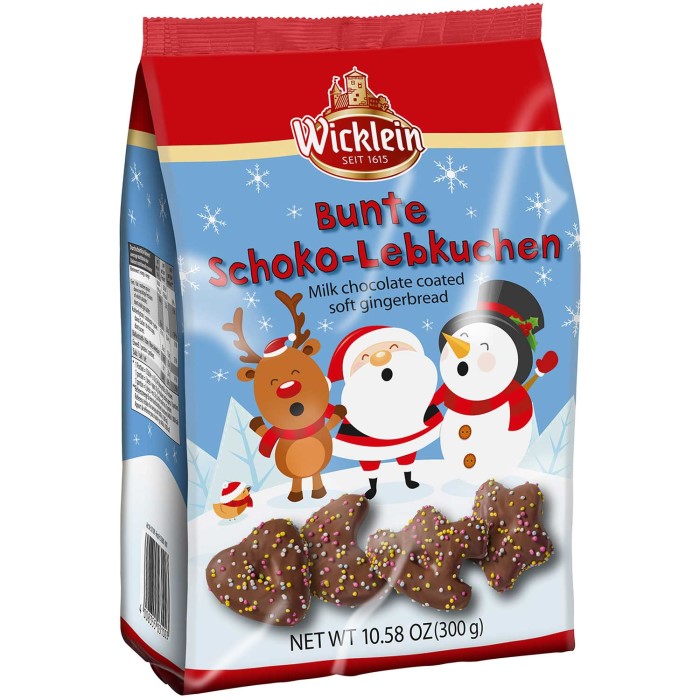 Wicklein Bunte Schoko-Lebkuchen mit Vollmilchschokolade 300g