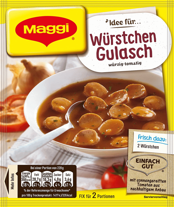 Maggi Fix Würstchen-Gulasch 30g