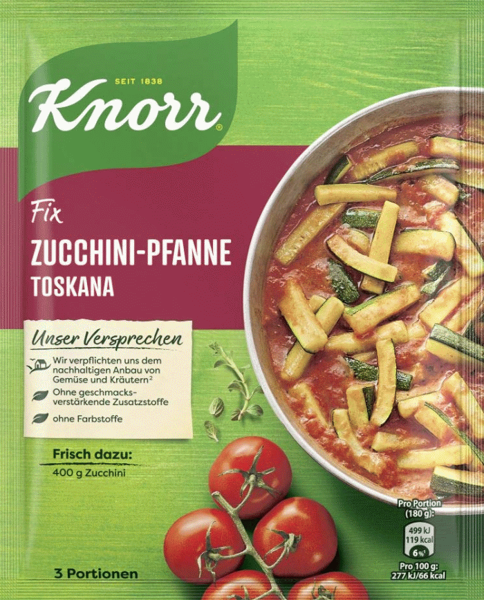 Knorr Fix für Zucchini Pfanne Toscana 42g