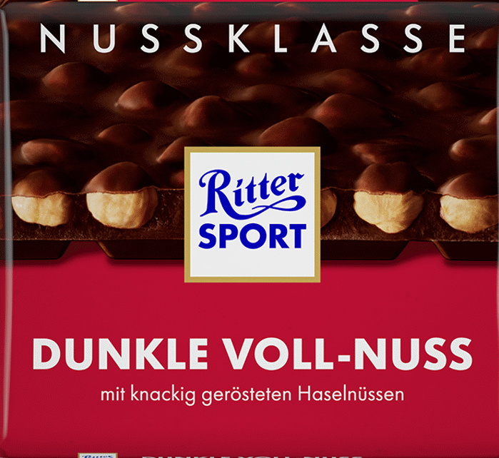 Ritter Sport Nussklasse Schokolade Dunkle-Voll-Nuss 100g