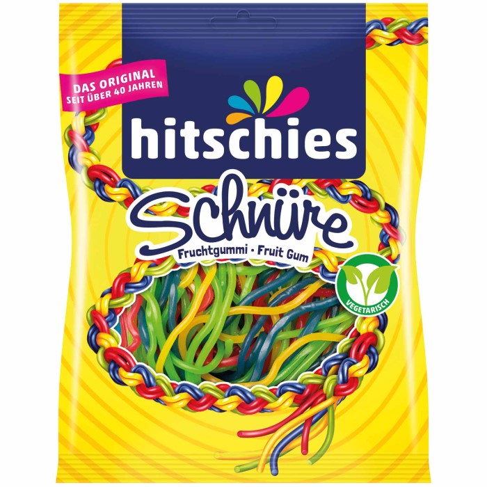 hitschies Bunte Schnüre Fruchtgummi 125g / 4.4 oz