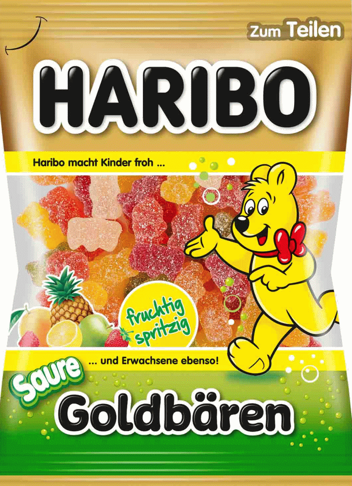 HARIBO Saure Goldbären Fruchgummies 175g